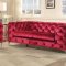 Adam Fabric Sofa 52795 in Red Velvet by Acme w/Options