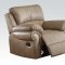 Isadora Motion Sofa in Beige Bonded Leather Match Acme w/Options