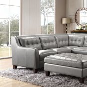 Malibu Sectional Sofa in Grey by Leather Italia w/Options