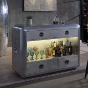 Wine Cabinet AC02391 in Aluminum by Acme