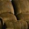 Distressed Brown Specially Treated Microfiber Sofa W/Recliners