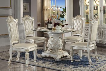 Vendome Dining Table DN01524 in Antique Pearl by Acme w/Options [AMDS-DN01524 Vendome]