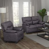 Meagan Sofa & Loveseat Set 506564 in Charcoal by Coaster