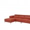 Slate Sectional Sofa in Orange Leather by Beverly Hills