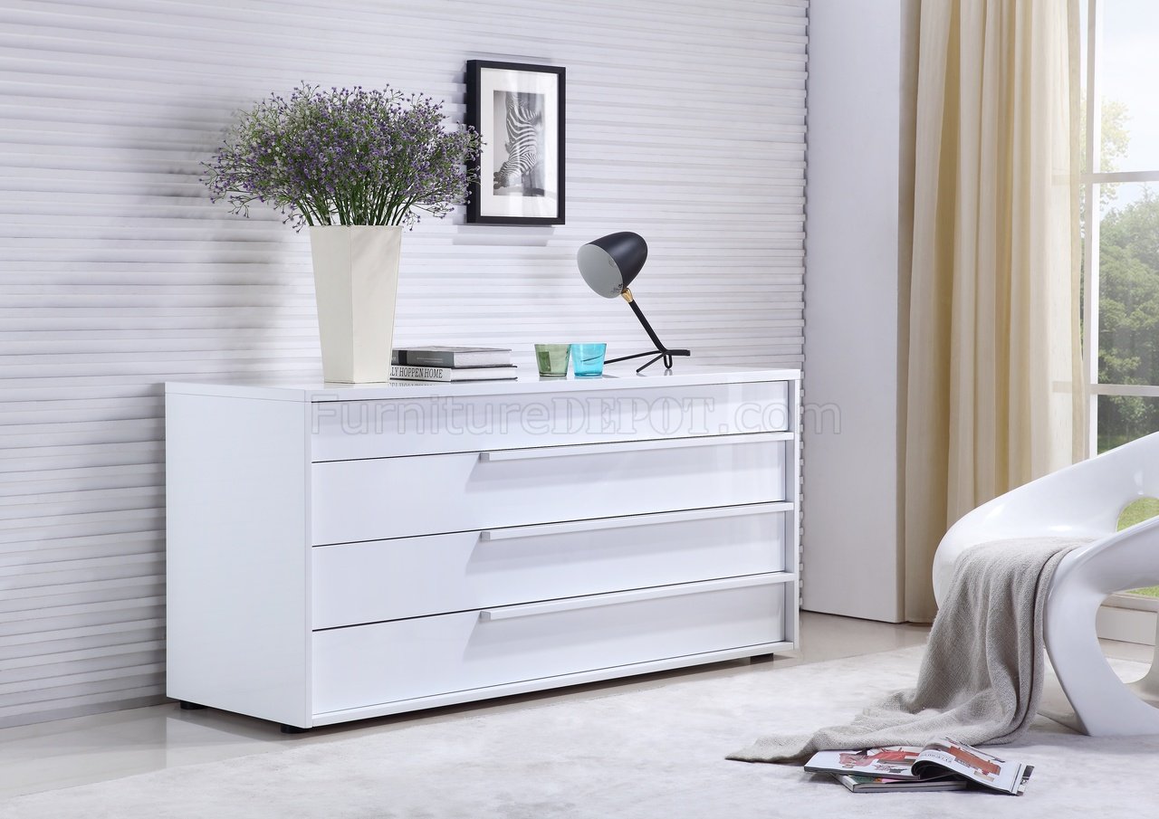 Dolce Dresser in High Gloss White Lacquer by Casabianca - Click Image to Close