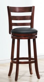 Dark Cherry Set of 2 Classic Edmond Swivel Pub Chairs