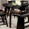 Hurley Counter Ht. Dining Room CM3433PT 6Pc Set in Black