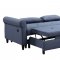 Nichelle Sleeper Sofa 55565 in Blue Fabric by Acme