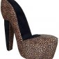 Leopard Fabric Modern Stylish High-Heel Shoe Chair