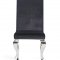 D858DC Dining Chair Set of 4 in Black Velvet by Global