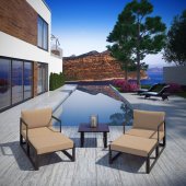 Fortuna 5Pc Patio Sectional Set by Modway Choice of Color