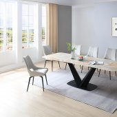 Planet Dining Table by ESF w/Optional 1239 Beige Chairs