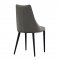 Milano Dining Chair Set of 2 in Light Gray Leather by J&M