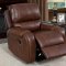 Walter Motion Sofa CM6950BR in Brown Leatherette w/Options