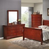 Louis Philippe Full Size Bedroom Furniture Set in Cherry - Coaster -  200431F-BSET - Bedroom Sets