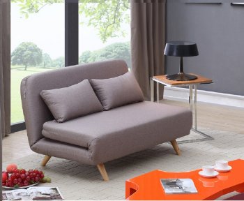 JK037 Sofa Bed in Taupe Microfiber by J&M Furniture [JMSB-JK037]