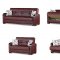 Manhattan Sofa Bed in Burgundy Leatherette w/Optional Items