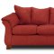Merlot Microfiber Sofa & Loveseat Set w/Attached Loose Pillows