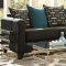 3002 Sectional Sofa in Charcoal Black Chenille Fabric