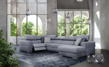 Quartz Power Motion Sectional Sofa in Grey Fabric by ESF [EFSS-Quartz Gray]