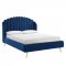 Lana Upholstered Platform Queen Bed in Navy Velvet by Modway