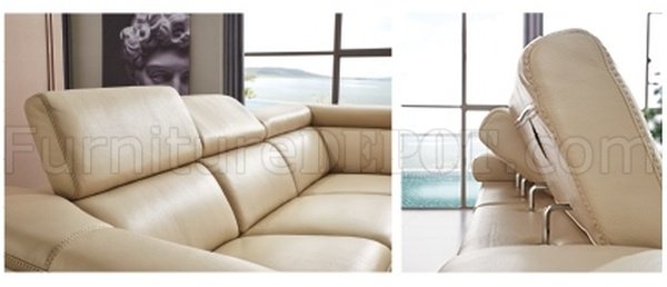 760 Sectional Sofa In Beige Leather By