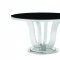 Blasio Dining Table 107881 in Chrome & Black - Coaster w/Options