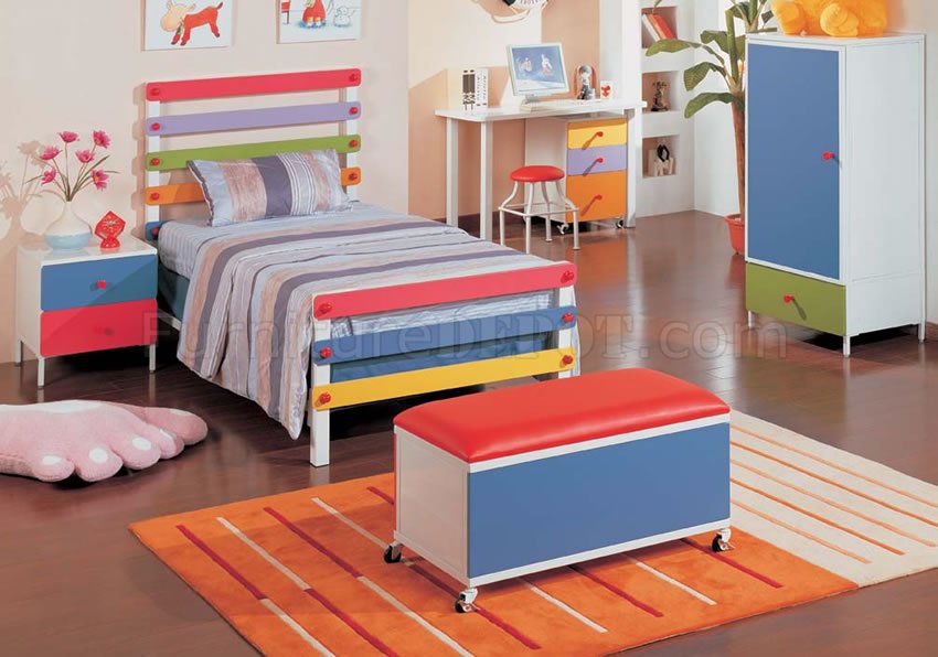Children S Bedroom With Multi Color Finish, Multicolor Bedroom Dresser