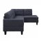 Jeimmur Sectional Sofa 56475 in Gray Linen by Acme