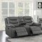 Flamenco Motion Sofa 610204 in Charcoal by Coaster w/Options