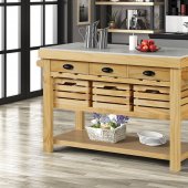 Grovaam Kitchen Island AC00188 in Natural by Acme