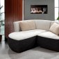Two-Tone Fabric Modern Elegant Sectional Sofa