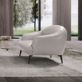Leonia Chair LV00942 in Taupe Leather by Mi Piace