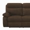 Brown Padded Microfiber Modern Motion Sofa & Loveseat Set