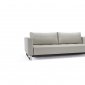 Cassius Sofa Bed in Natural Tone by Innovation w/Chromed Legs