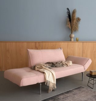 Zeal Daybed in Dusty Coral Fabric by Innovation w/Metal Legs