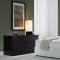 Black Full Leather Ludlow Bedroom Set w/Oversized Headboard Bed