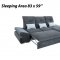 Estero Sectional Sofa in Gray Fabric by ESF w/Bed & Storage