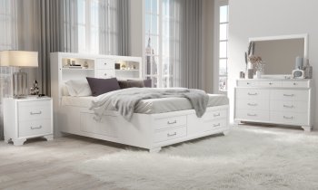 Jordyn Bedroom in White by Global w/Options [GFBS-Jordyn White]