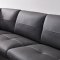 Decker Sectional Sofa in Gray Leather by Beverly Hills