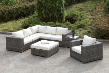 Somani CM-OS2128-10 Outdoor Patio L-Shaped Sectional Sofa Set [FAOUT-CM-OS2128-10-Somani]