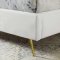Lana Upholstered Platform Queen Bed in White Velvet by Modway