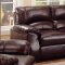 Rich Brown Leather Match Contemporary Living Room Sofa w/Options