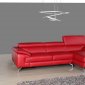A973b Sofa Sectional in Red Premium Leather by J&M