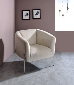 Carlson Accent Chair 59792 in Beige Velvet by Acme