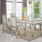 Chloe Dining Table in Mirrored Solid Wood w/Options