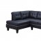 Jeimmur Sectional Sofa 56465 in Black PU by Acme