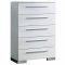 Clementine CM7201 Bedroom Set in White & Gray w/Options