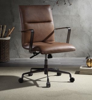 Indra Office Chair 92568 in Vintage Chocolate Leather by Acme