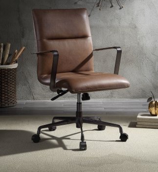 Indra Office Chair 92568 in Vintage Chocolate Leather by Acme [AMOC-92568-Indra]